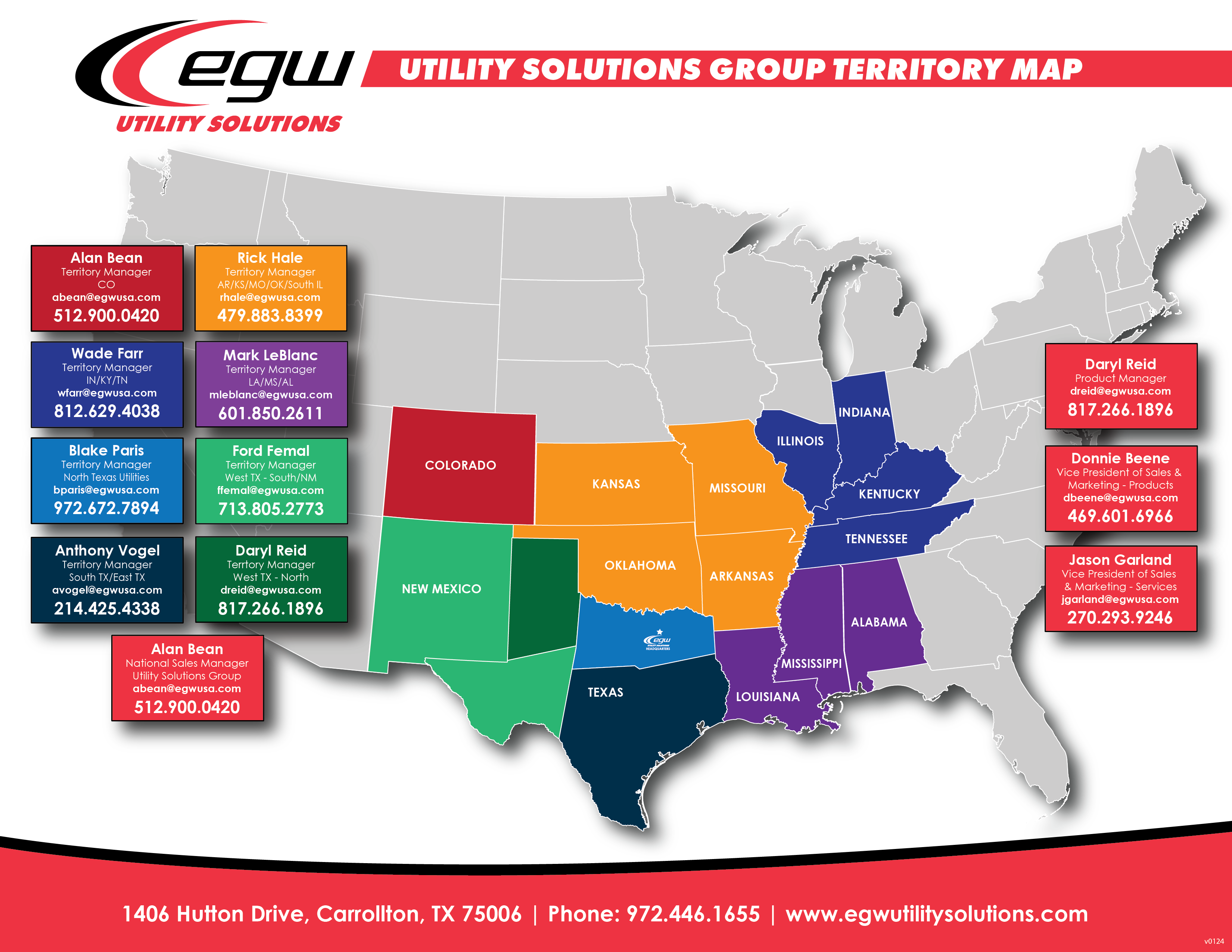 EGW Utility Solutions territory map